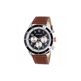 Henley Mens Multi Eye Black Dial With Brown Sports Large Leather Strap Watch H02219.2