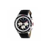 Henley Mens Multi Eye Black Dial With Black Sports Large Leather Strap Watch H02219.3