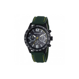 Henley Mens Multi Eye Black Dial With Green Sports Large Silicone Strap Watch H02217.11