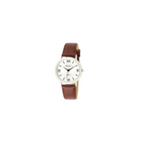 Ravel Mens Basic White Dial Brown Leather Strap Watch R0105.47.1