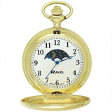 Ravel Polished Sun / Moon Pocket Watch Gold R1001.15