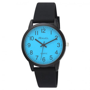 Ravel Men's Sports Blue Dial with Black Silicone Watch R1814.6